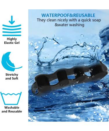 3 Pairs Black Gel Toe Separators - Toe Stretchers, Spacers & Straighteners for Overlapping Toes, Bunions & Relaxation - Ideal for Running, Yoga, Manicure & Pedicure - Buy Online on GoSupps.com