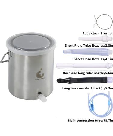 Topquafocus 2L Knlistier-Eimer Kit Leak-Proof Stainless Steel Intestinal Cleaning Bucket for Home Use | Blue - Buy Online on GoSupps.com