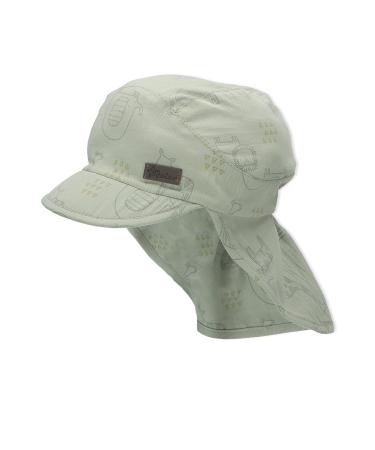 Sterntaler Unisex Peaked Cap with Neck Protection Zoo Sun Hat 45 medium green