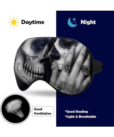 Skull Couple Halloween Sleep Eye Masks - Elastic Strap for Women and Men - Buy Online on GoSupps.com