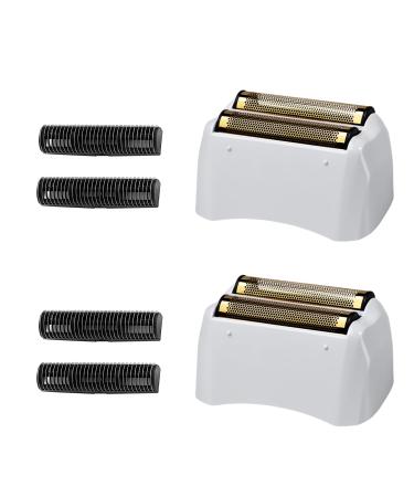 2 Packs Pro Shaver Replacement Foil and Cutters Compatible with Andis 17155 & 17150 Shaver Pro Foil (Golden)