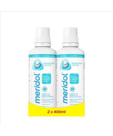 meridol mouthwash 2x400ml - antibacterial effect for healthy teeth & gums without alcohol 400 ml (pack of 2)