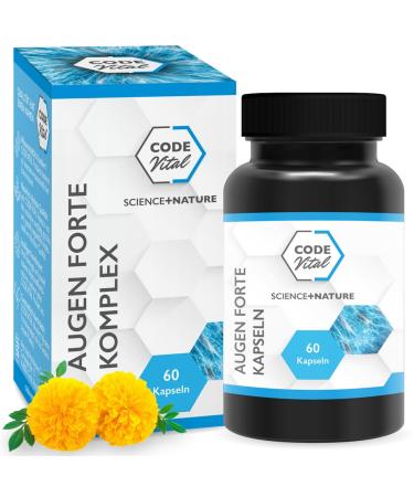 Code Vital Eye Forte Complex I Eye Vitamine with Lutein & Zeaxanthin + Vitamin E + Vitamin C + Algae extract |AustrianQuality brand |60 kps.60 pieces (1 Pack)