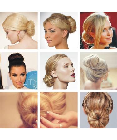 6 Pcs Hair Donut Hair Bun Maker Hair Doughnut for Buns with 20 Pcs U-Shaped Hair Pins for Girls Kids 6 white - Buy Online on GoSupps.com