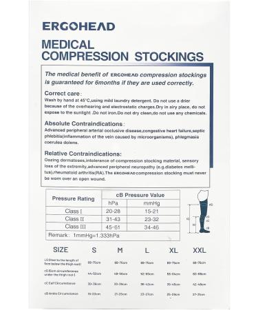 Compression Stockings for Women & Men | Varicose Vein Support Socks 23-32 mmHg | Thigh High Open Toe Tights | Relieve Leg Fatigue (Beige Medium - Buy Online on GoSupps.com