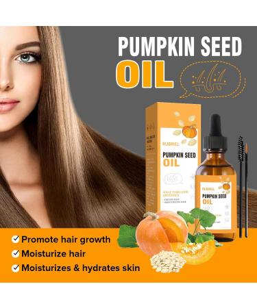 Organic Pumpkin Seed Oil 100% Pure Cold Pressed Pumpkin Seed Oil for Hair Growth Repairs Hair Follicles Stronger Hair Hair Growth Oil for Women & Men - Buy Online on GoSupps.com