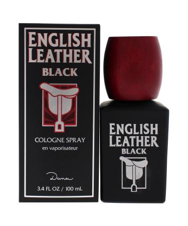English Leather Black by Dana for Men 3.4 oz Cologne Spray a Leather fragrance for men 3.4 Fl Oz (Pack of 1)