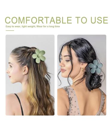 8Pcs Flower Hair Clips for Women - Large 3.5 Inch Claw Clips for Thick Hair - Cute Matte Floral Design - Strong Jaw Clips for Medium Hair - Buy Online on GoSupps.com