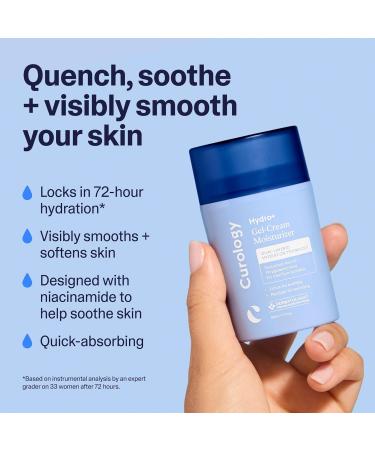Curology Hydro+ Essentials Bundle Foaming Gel Cleanser Cream Moisturizer and Cooling Caffeinated Eye Gel with Hyaluronic Acid Peptides and Niacinamide Hydro+ Bundle - Buy Online on GoSupps.com