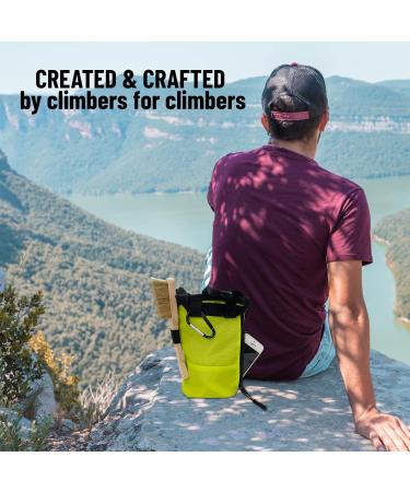 Rock Climbing Chalk Bag Bundle with Brush and Balls - Canvas Bucket for Bouldering and Mountain Climbing - Buy Online on GoSupps.com