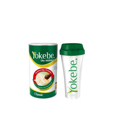 YOKEBE Classic Start Package including Shaker - Diethake for losing weight - gluten -free and vegetarian - grinding set for weight loss with high -quality protein - 500 g 12 portions - 2 -part set Alt - Yokebe Classic start Package with Shaker 500 g (1 Pa