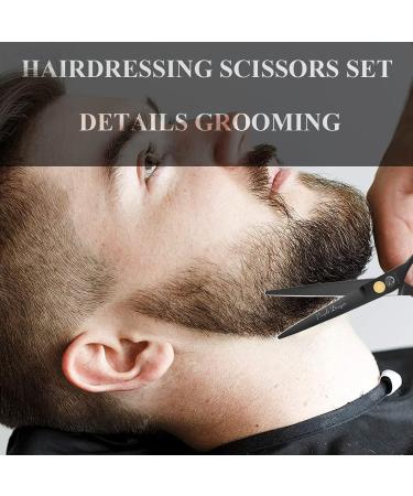 Purple Dragon 5.5 Inch Professional Hair Scissors Set - Sharp Hairdressing Scissors for Men & Women Barbers & Beginners - Perfect Haircut Tool in Black - Buy Online on GoSupps.com