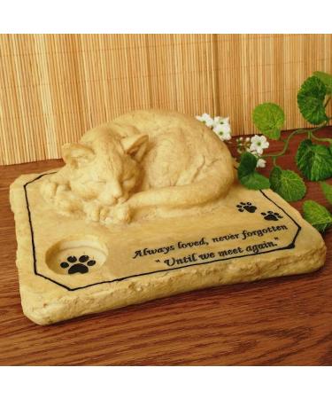 FANN Pet Memorial Stone Marker for Cat 3D Cat Sculpture Garden Stone for Loved Pet Cat Grave Marker Stone Headstone Tombstone Garden pet Decoration Loss of Cat Gifts - Buy Online on GoSupps.com