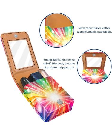 Portable Travel Lipstick Organizer Case with Mirror - Colorful Rainbow Makeup Bag for International Shipping - Buy Online on GoSupps.com