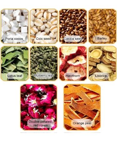Poria and Coix Seed Tea for Dampness Elimination Lemon Hawthorn Lotus Leaf Tea Dampness Clearing Herbal Tea Calming Effect Fu Ling Yi Wet Tea (3bags) - Buy Online on GoSupps.com