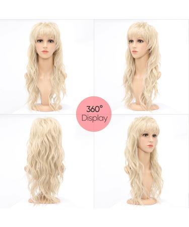 Blonde Mullet Wig for Women - 22 inch Long Synthetic Pixie Cut with Bangs and Fringe for Party and Cosplay - Buy Online on GoSupps.com