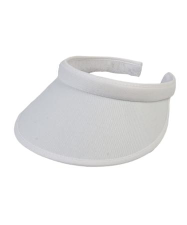 TopHeadwear Sports Cotton Twill Clip-On Visor 3.5 Inch Wide Brim White