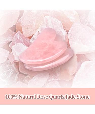 KONGDY Gua Sha Facial Tools - Natural Jade & Rose Quartz for Lymphatic Drainage Jawline Shaping & Wrinkle Reduction Perfect Gifts for Radiant Skin - Buy Online on GoSupps.com