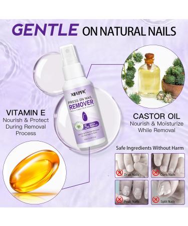 Nail Glue Remover Kit - 2pcs Press-On Nail Remover Tools | Easy 5s Solid Glue Removal | Non-Acetone - For Fake Nail Tips - Buy Online on GoSupps.com