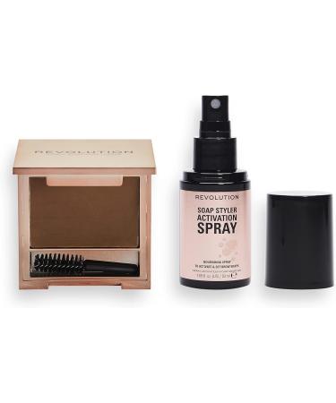 Makeup Revolution Soap Styler Duo: 2 Piece Stay All Day Brows Set - Includes 2 Viral Products - Buy Online on GoSupps.com