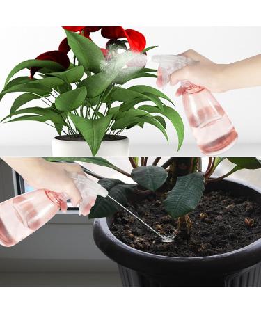 Gvolatee 3 STK 500ml Refillable Spray Bottles - Transparent Plastic Atomizer for Plants Hair and Cleaning - Professional Water Spray Bottle in Pink - Buy Online on GoSupps.com