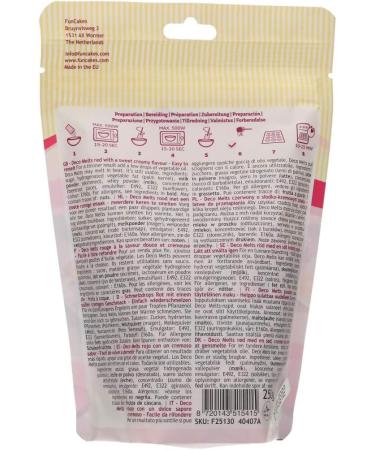 FunCakes Deco Melts Red 250g | AZO-Free | Vibrant Color for Cake Decorating - Buy Online on GoSupps.com