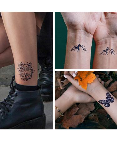 Semi-Permanent Mountain Butterfly Tattoos for Women - Waterproof & Realistic Body Art Stickers - Lasts 1-2 Weeks - Buy Online on GoSupps.com