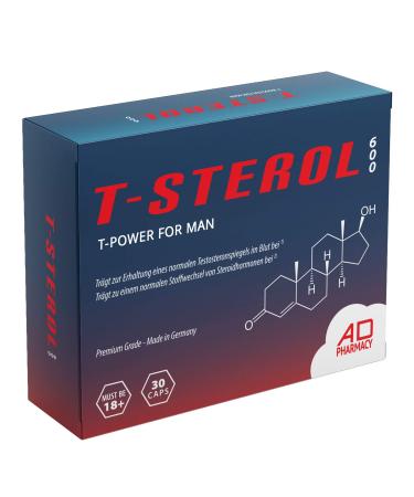 T -power complex/booster - T Sterol 600 the original - Introductory - high -dose - muscle building capsules - monthly pack - Made in Germany