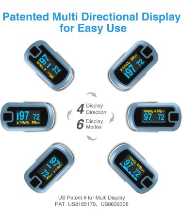 Buy mibest OLED Finger Pulse Oximeter - Accurate O2 Meter | Dual Color White/Light Blue - International Shipping Available - Buy Online on GoSupps.com