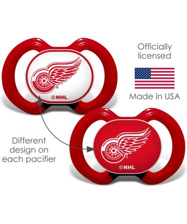 BabyFanatic NHL Detroit Red Wings Pacifier 2-Pack - Officially Licensed League Gear - Buy Online on GoSupps.com
