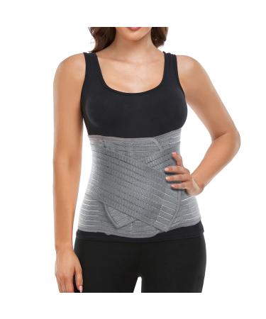 Postpartum Belly Band Wrap Abdominal Binder Post Surgery Stomach Compression Hernia Belt For Men or Women After Pregnancy S/M Stomach Measurement 26 to 42 inches