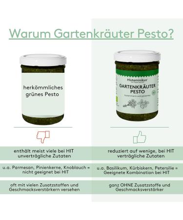 Buy Histaminikus Organic Garden Herb Pesto - 130g | Gluten-Free No Artificial Additives & Low Histamine - Buy Online on GoSupps.com