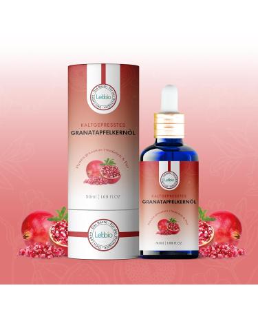 Lebbio Pomegranate Kernel Oil 50ml - 100% Pure Cold-Pressed - Natural Skin & Hair Care Oil - Combats Acne & Hair Loss - Improve Skin Appearance - Premium Natural Cosmetics - Buy Online on GoSupps.com