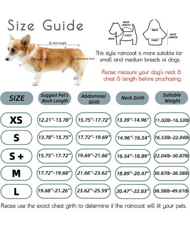 Luccalily Small Yellow Dog Raincoat with Hood | Waterproof Reflective Jacket for Small to Medium Dogs | Adjustable Belly Strap and Lightweight Poncho with Storage Bag - Buy Online on GoSupps.com