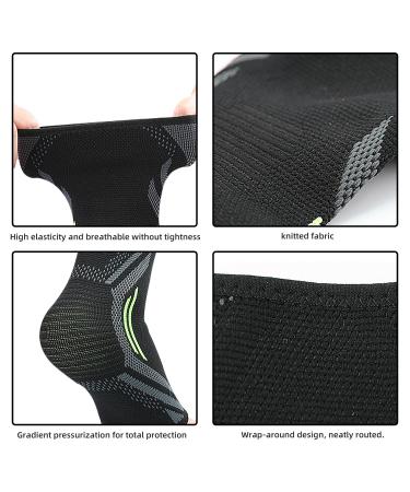 Ankle Support Brace for Women & Men | Compression Sleeve for Plantar Fasciitis & Sprained Ankle Relief | Medium - 1 Pair - Buy Online on GoSupps.com