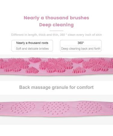 YUSERBO Silicone Back Scrubber - Heart-Shaped Handle - Double Sided Brush - Exfoliating Body Scrubber for Deep Clean and Relaxation - Pink - Buy Online on GoSupps.com