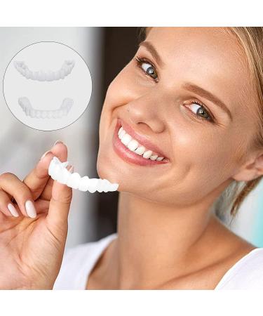 Frenzify Artificial Teeth - 2 Pairs of Dentures & Cosmetic Veneers for Men & Women | Perfect Smile & Tooth Whitening - Buy Online on GoSupps.com