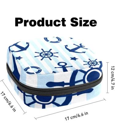Buy Anchor Storage Bag for Women's Bandages & Menstrual Pads | Portable Nautical Design Multicolored Ideal for School & Office - Buy Online on GoSupps.com