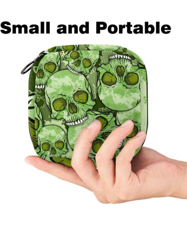 Muoooum Pirate Skull Sword Pattern Menstrual Pad & Cup Storage Bag - Portable Zip Pocket for Teen Girls & Women | Color 3 - Buy Online on GoSupps.com