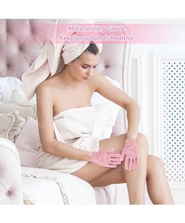 Moisturizing Silicone Gloves Reusable Gel Spa Hydrating Gloves Aloe Lotion Gloves for Repairing Dry Cracked Aging Hands Women's Pedicure Hand Moisturizer Gloves Overnight (1Pair Pink) - Buy Online on GoSupps.com