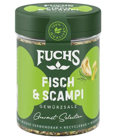 Fuchs Gourmet Selection Mediterrana - Fish and Scampi Spice preparation refillable spice spice mixture with selected herbs for enjoyable fish dishes vegan 60 g - Buy Online on GoSupps.com