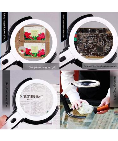 Magnifying Glasses Vision aids Multi-Function Reading HD 10 Times Magnifying Glass LED Game Auxiliary Old Man Stationery Office Supplies 1PCS Better Life - Buy Online on GoSupps.com