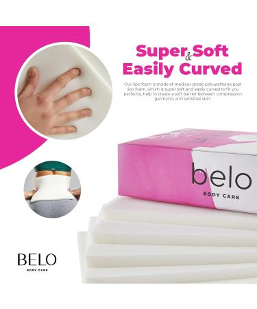 Belo Body Care Ab Lipo 5 Pack Professional Foam Pads for Liposuction Compression Garments - 8x11 Tabla Abdominal Post Surgery Wrap Around - Buy Online on GoSupps.com