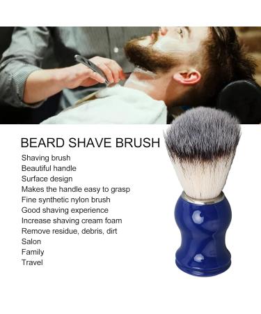 Handmade Blue Razor Brush - Professional Men's Hairdressing & Mustache Care | Nylon Beauty Salon Brush - Buy Online on GoSupps.com