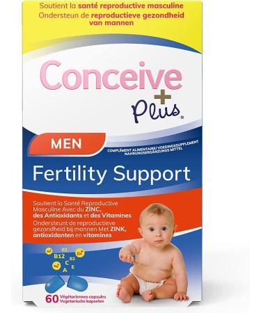 Conceive Plus Fertility Vitamins for Men - Stimulates Testosterone Increases Production - Zinc Folate Maca Root Selenium Pills - 60 Vegetarian Capsules - Buy Online on GoSupps.com