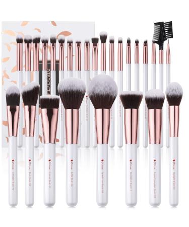 Ducare brush set make -up 27 pieces Professional make -up brush set premium synthetic kabuki foundation make -up brush set concealer eyeshadow make -up brushes for women white - Buy Online on GoSupps.com