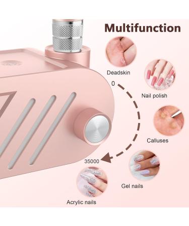 Enniewi 35000RPM Electric Nail File Drill Kit- Salon Quality E File with 25 Sanding Bands & 6 Nail Bits- Manicure Tool for Beginners & Technicians- Low Heat, Acrylic & Gel Nails - Buy Online on GoSupps.com