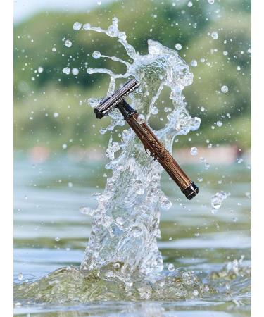 Pandoo Razor Plane with Bamboo Handle | Zero-Waste Safety Razor for Men & Women | Closed Comb Plastic-Free + eBook & 10 Thin Handle Blades - Buy Online on GoSupps.com
