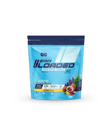 Limitless Pharma EAA Loaded | Intra Workout Essential Amino Acid Supplement | EAAs BCAAs L-Carnitine Electrolytes Sugar Free | Post Workout Muscle Recovery Energy Hydration | 40 Servings (Miami Vice)