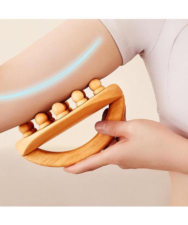 Wood Therapy Massage Tools - 14 Pearl Wood Roller for Lymphatic Drainage & Cellulite Massage | Gua Sha Holz-Massage Device - Buy Online on GoSupps.com